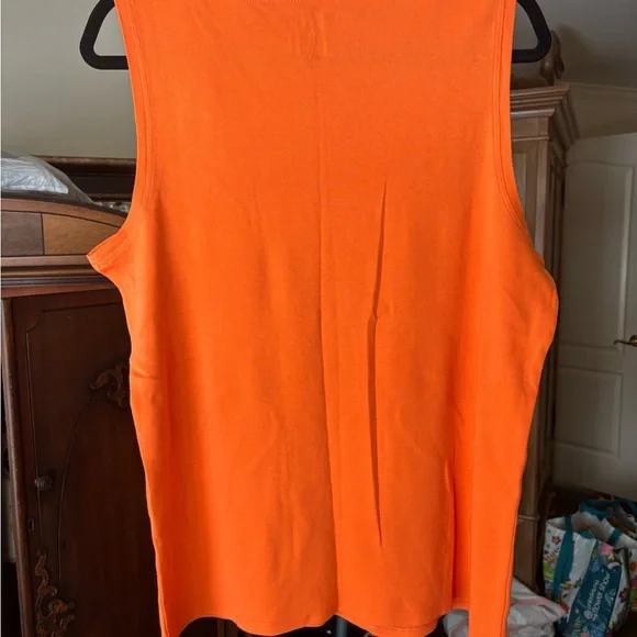 Chico's Orange Hanna Boat Tank Sleeveless Top NWT - Picture 4 of 5